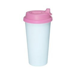 Tazza termico ECO con coperchio rosa Stampa Sublimatica