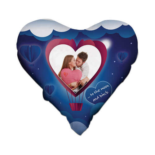 Federa in raso a forma di cuore bicolore per sublimazione - Cuore