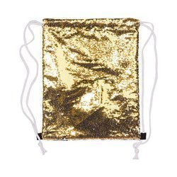 Sacca da portare in spalla 36 x 45 cm con paillettes per la sublimazione - dorata