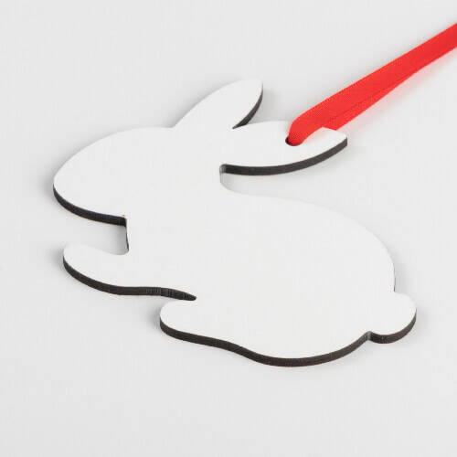 Sospensione bifacciale in pannello di fibra da 5 mm per sublimazione - Coniglietto