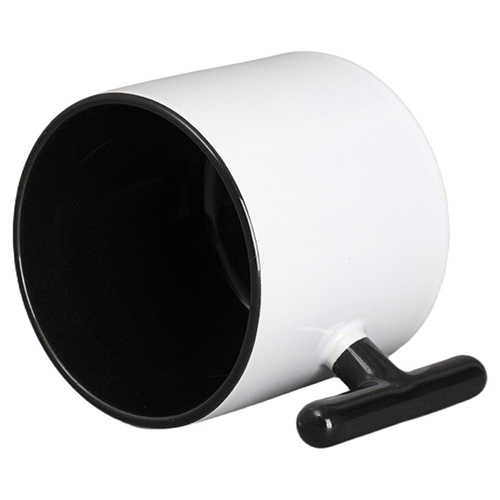 Tazza da 270 ml con manico a T per sublimazione - nero