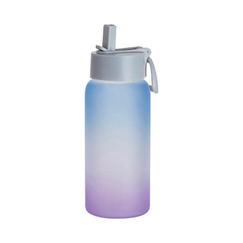 Borraccia sportiva in vetro satinato da 750 ml per sublimazione - viola-blu