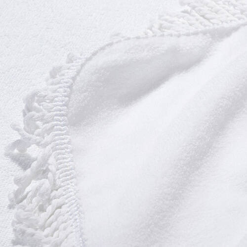 Asciugamano 152 x 76 cm con frange per sublimazione - bianco