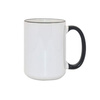 Tazza MAX 450 ml con il manico nero Sublimazione Termostampa