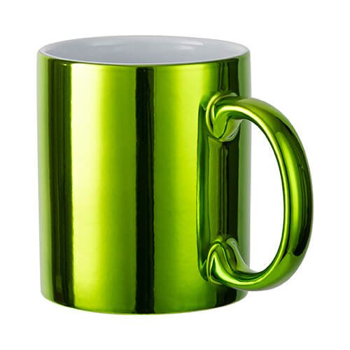 Tazza 330 ml per sublimazione - Verde chiaro, con una scatola di cartone