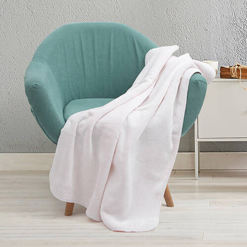 Coperta Minky con fodera Sherpa per sublimazione - rosa