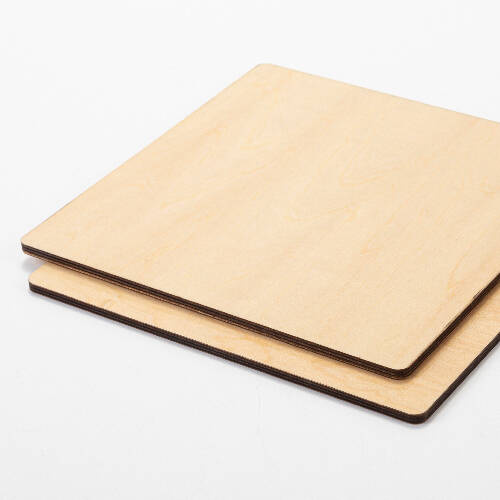 Piastra bifacciale in compensato per sublimazione 20 x 20 x 0,5 cm - 2 pz.