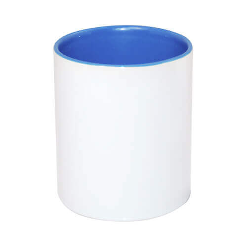 Portapenne in ceramica con interno blu per sublimazione