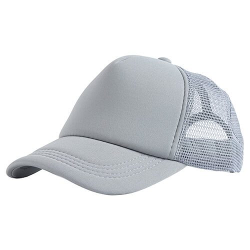 Cappellino Trucker per adulti a colori per sublimazione e trasferimento termico - grigio