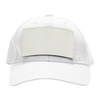 Cappello da baseball in cotone con patch rettangolare in velcro per sublimazione - bianco