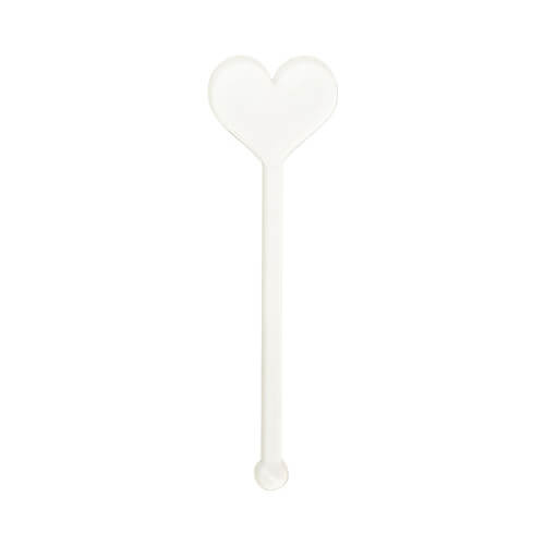 Agitatore per bevande in acrilico 10 cm per sublimazione - cuore