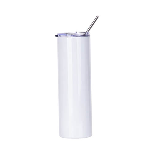 Tazza da 900 ml con cannuccia per sublimazione - bianco