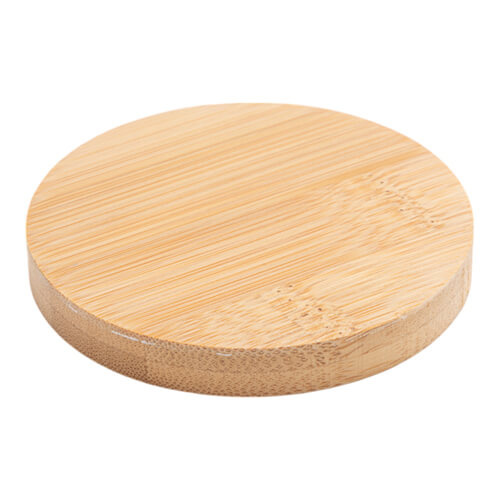 Apribottiglie rotondo in bambù ∅ 8 cm per sublimazione