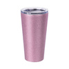 Bicchiere termico in acciaio inox da 480 ml per sublimazione - glitter Rosa