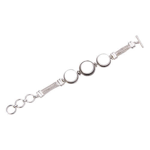 Bracciale in metallo con tre cerchietti per stampa sublimatica