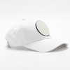 Cappello da baseball in cotone con patch rotonda in velcro per sublimazione - bianco