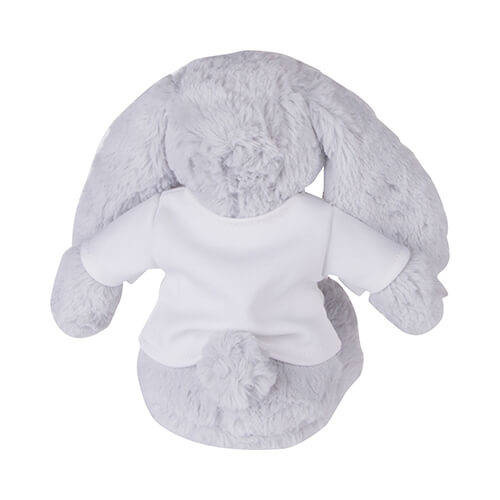Coniglio di peluche 22 cm con maglietta per stampa a sublimazione - grigio chiaro