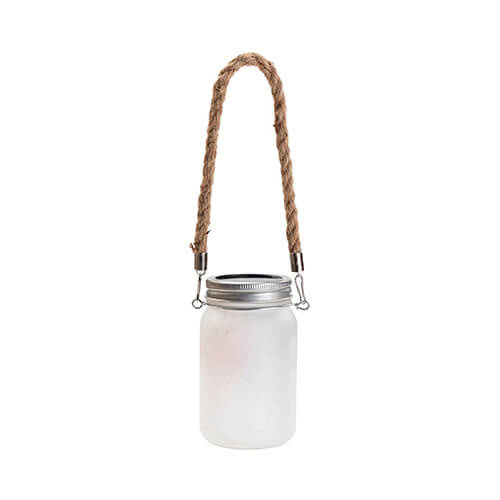 Lanterna da 450 ml con manico in corda