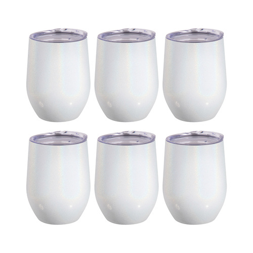 Set di 6 tazze per vin brulè da 360 ml da stampare - bianco cangiante