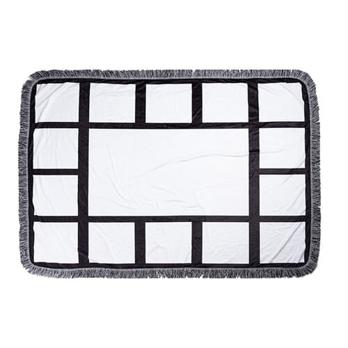 Coperta in peluche 150 x 100 cm con pannelli per foto per sublimazione - 15 pannelli