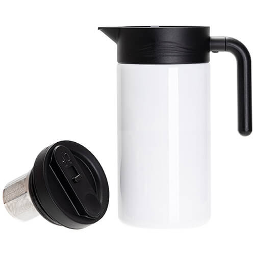 Caraffa termica in acciaio inox da 1500 ml per sublimazione - bianco