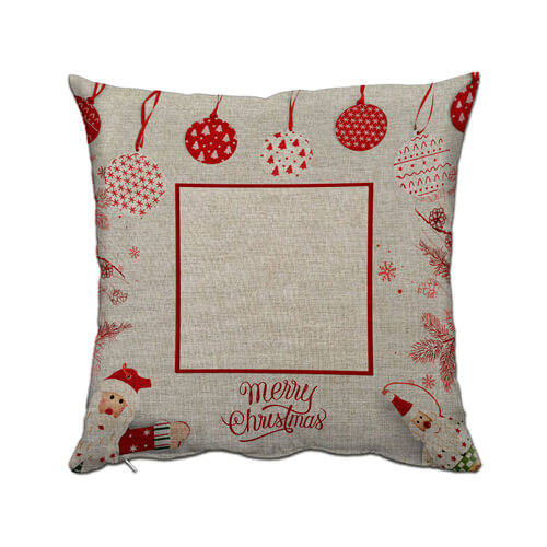 Federa in tela bicolore 38 x 38 cm per sublimazione - XMAS-2