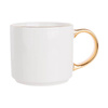 Una tazza da 480 ml con bordo dorato e manico per sublimazione