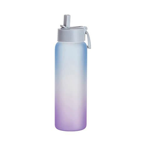 Borraccia sportiva in vetro satinato da 950 ml per sublimazione - viola-blu