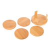 Set di 4 sottobicchieri per tazza in bambù per sublimazione - cerchio