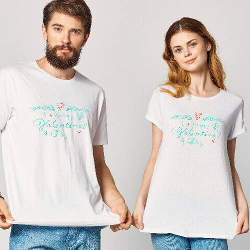 Foglio grande con zirconi per trasferimento termico - Happy Valentine's Day