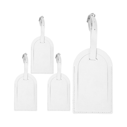 Set di 4 etichette per bagagli in pelle da stampare