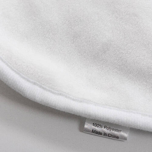 Coperta in microfibra e pile artico con cappuccio per sublimazione - bianca