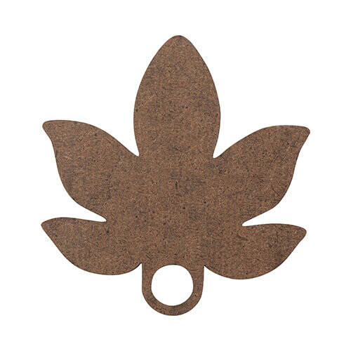 Targhetta con nome in fibra di legno con glitter per tazza da 1200 ml per sublimazione - foglia