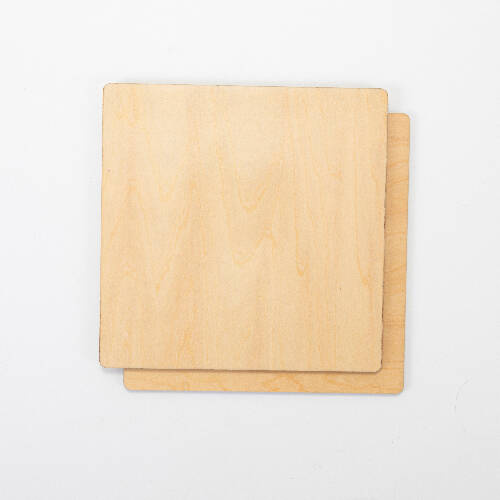 Piastra bifacciale in compensato per sublimazione 20 x 20 x 0,5 cm - 2 pz.