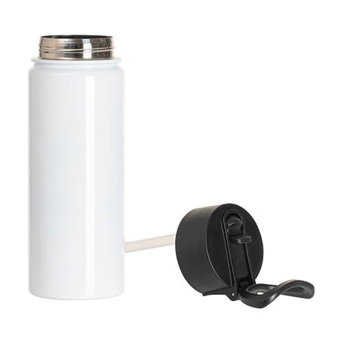 Borraccia - Borraccia da 800 ml con manico pieghevole per sublimazione - bianca