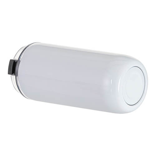 Tazza in acciaio inox da 500 ml con coperchio e cannuccia per sublimazione - bianco