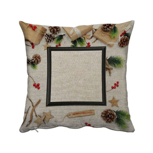 Federa in tela bicolore 38 x 38 cm per sublimazione - XMAS-1