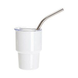 Bicchiere in acciaio inox per sublimazione - bianco