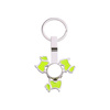 Portachiavi in metallo - spinner per sublimazione - Dog - verde