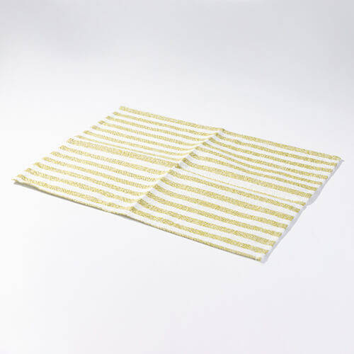 Tovaglietta in tela 50 x 35,5 cm crema con strisce verde chiaro per sublimazione