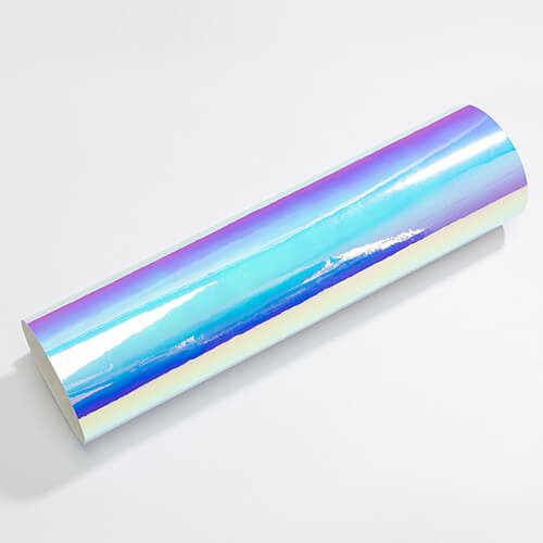 Un foglio di pellicola autoadesiva - arcobaleno azzurro