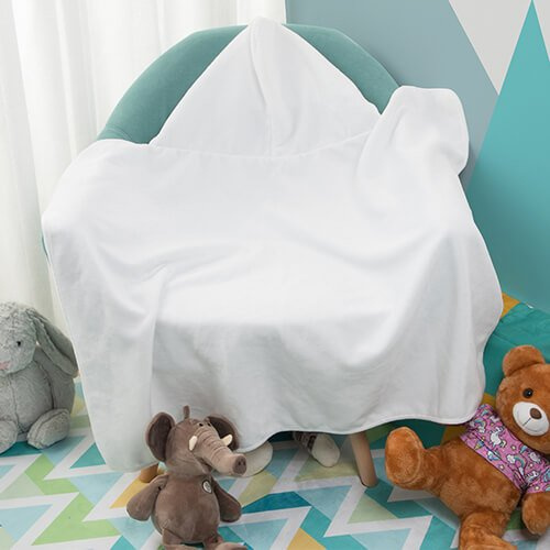 Asciugamano per bambini con cappuccio per sublimazione - bianco