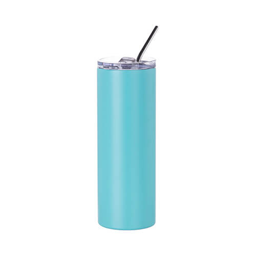 Tazza 600 ml con cannuccia per sublimazione - menta matt