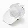 Cappello da baseball in cotone con patch rettangolare in velcro per sublimazione - bianco