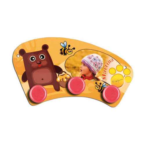 Mini appendiabiti in MDF per sublimazione - cerchi rossi