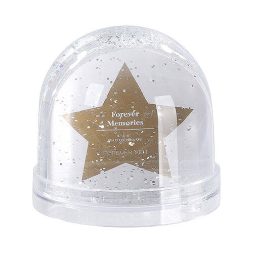 Palla di neve - ovale con neve bianca