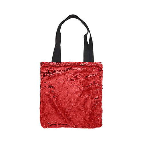 Borsa con paillettes bicolore 35 x 38 cm per sublimazione - rosso