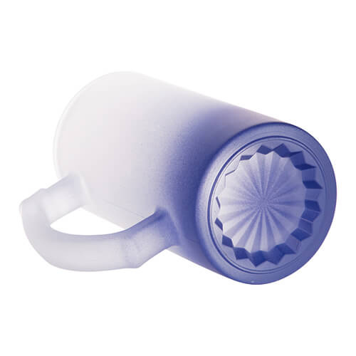 Tazza da 470 ml in vetro smerigliato per sublimazione - sfumatura blu navy