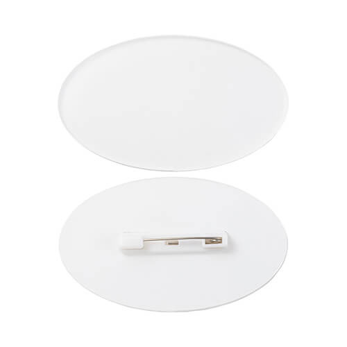 Targhetta acrilica 7,6 x 4,5 cm per sublimazione - ovale
