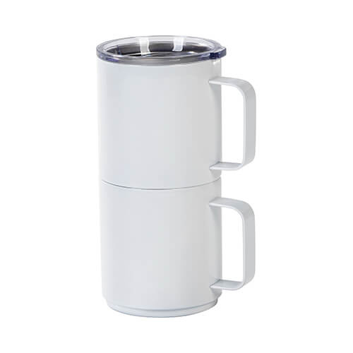 Tazza in acciaio inossidabile da 550 ml per sublimazione - bianca